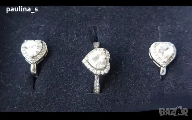 Два различни броя / Сребърен комплект с Черно котешко око (Черен диопсид) и висок клас циркони , снимка 14 - Бижутерийни комплекти - 38744425