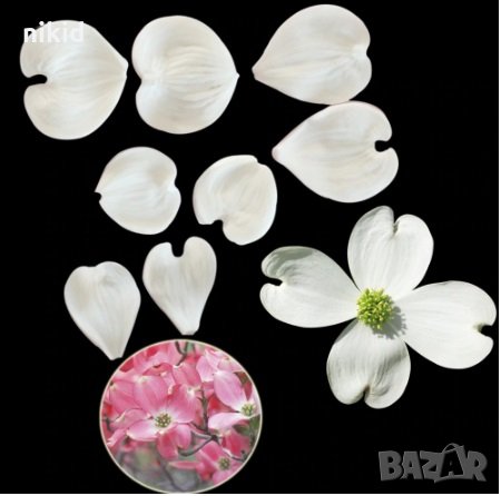 Цъфтящ дрян 8 листа вейнър силиконов молд форма за украса торта с фондан