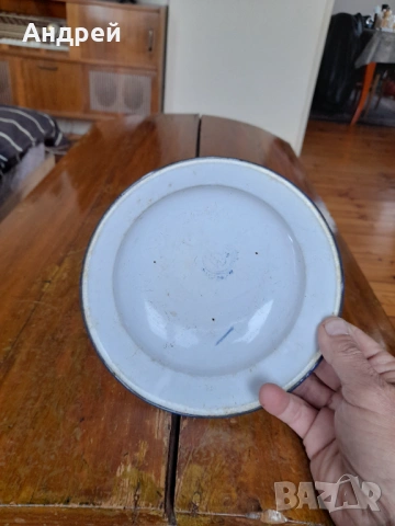 Стара емайлирана паница #16, снимка 4 - Други ценни предмети - 53384610