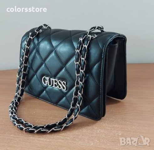 Черна луксозна чанта Guess код SG46M, снимка 2 - Чанти - 43263081