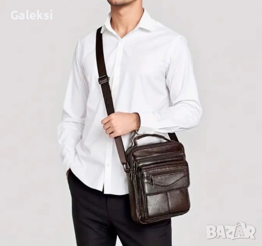 Мъжка ежедневна, стилна и практична чанта HUMERPAUL*1998/Премиум естествена кожа!, снимка 4 - Чанти - 49279235