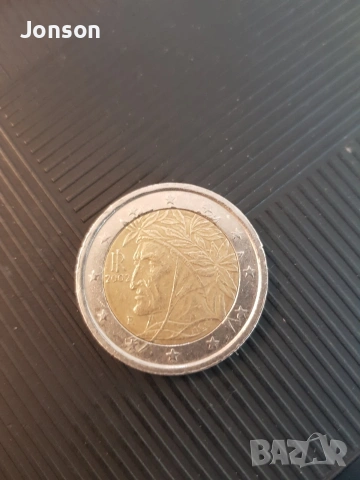 2 евро, 2002г, Данте, снимка 3 - Нумизматика и бонистика - 53389942