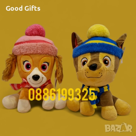 Плюшена Играчка Пес Патрул Скай/Чейс, 28см, НОВ модел плюшени играчки Paw Patrol