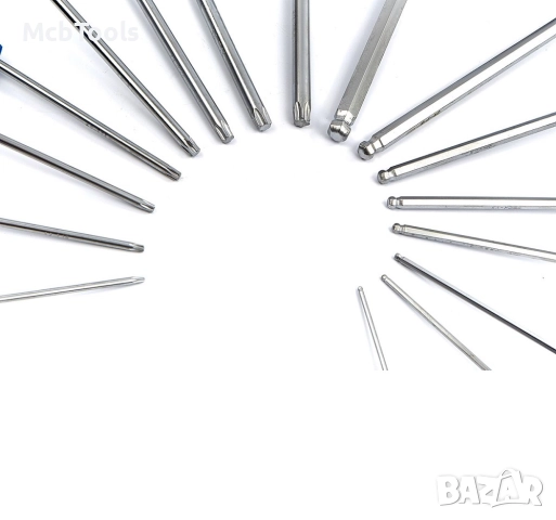 Комплект шестограми и торксове с ръкохватка 16 части STAHLMAYER, снимка 4 - Други инструменти - 51674327