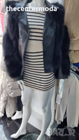 Дамско яке естествена кожа и косъм, снимка 4 - Якета - 43449485