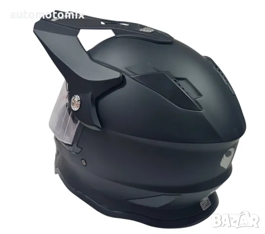 Детска и юношеска каска с визьор мотокрос ендуро атв - Черен мат, 253326, снимка 2 - Аксесоари и консумативи - 50267033