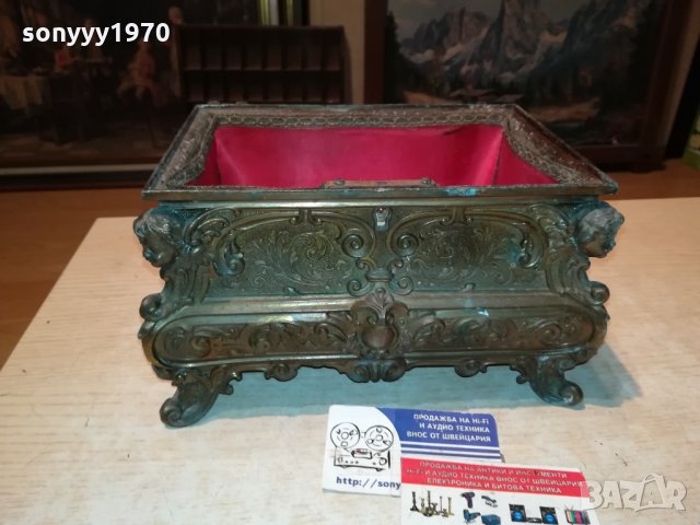 МЕД/МЕСИНГОВА ТЕЖКА КУТИЯ ОТ ФРАНЦИЯ 0611211956