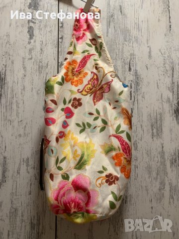 Лятна торба или плажна чанта флорални мотиви цветна , снимка 3 - Чанти - 32227619