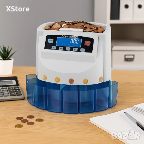 Електрическа броячна машина за монети и в евро – бързо и точно сортиране по номинал, снимка 7 - Друга електроника - 52568667