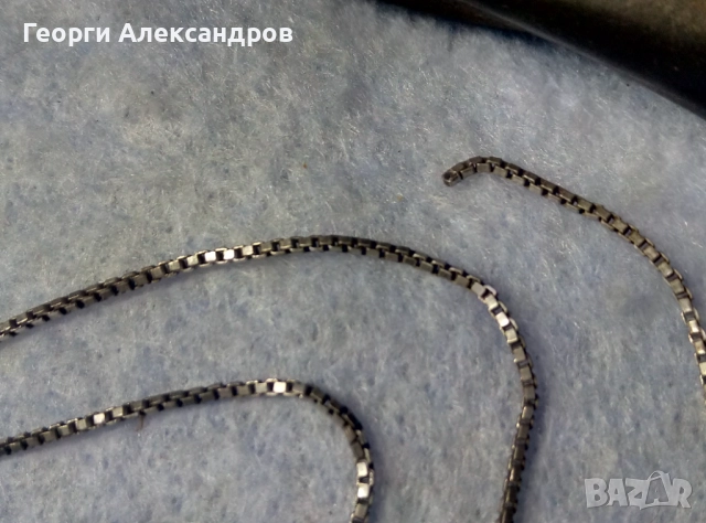 Нежно Италианско СРЕБЪРНО КОЛИЕ / Дамско ЛАНЧЕ / Верижка РОДИРАНО СРЕБРО 925 ITALY, снимка 3 - Колиета, медальони, синджири - 52776187
