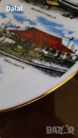 Разпродажба!Чисто нова декоративна немска чиния за стена със златен кант., снимка 4 - Колекции - 39350469