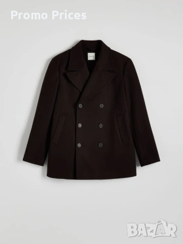 Мъжко късо пълто + шал бордо