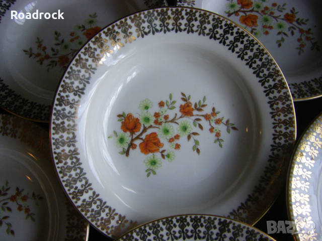Чинии - български порцелан от 80-те години, снимка 4 - Чинии - 36548540