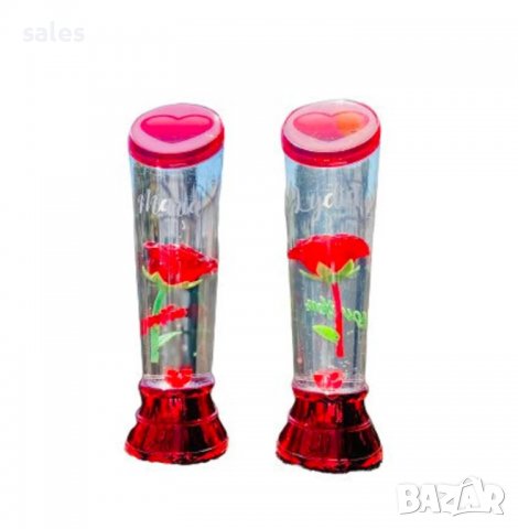 Танцуваща роза в стъкленица с LED светлина