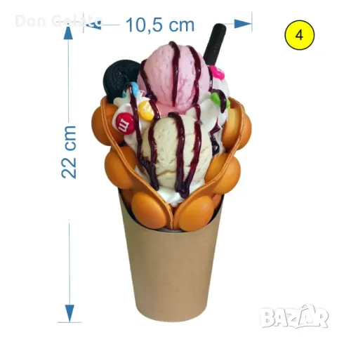 Изкуствен bubble waffle модел – Силиконов манекен бъбъл гофрета, снимка 4 - Манекени - 48174664