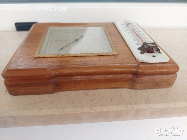 Барометър+Термометър West Germany от 90 те години размери-18см/ 14см, снимка 4 - Антикварни и старинни предмети - 51550013