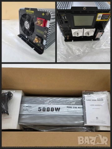 Инвертор GIANDEL 5000W 12V към 230V Чиста Синусоида с Дистанционно, снимка 11 - Друга електроника - 53377316