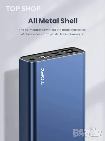 TOPK Power Bank, 20W USB C бързо зареждане 20000mAh преносимо зарядно устройство, снимка 5 - Друга електроника - 48787311