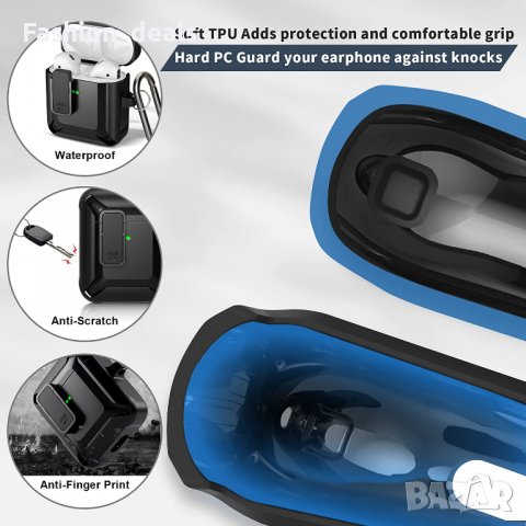 Нов защитен здрав черен калъф кейс за кутия на слушалки Apple Airpods 3 2 1, снимка 3 - Други - 37070034