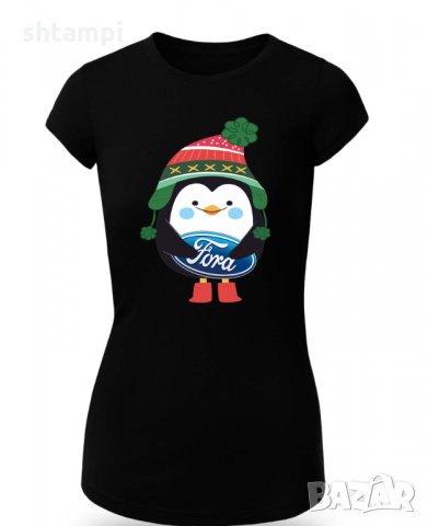 Дамска тениска FORD CHRISTMAS PENGUIN, снимка 4 - Тениски - 32838911