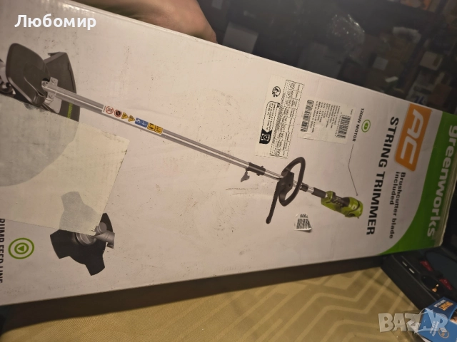 Електрическа тример за тел Greenworks 220V, електрически мотор 40 см ширина на рязане 2 мм , снимка 9 - Градинска техника - 52060756