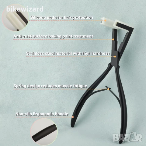 SPEEDWOX Клещи за екстеншъни за коса, 8-инчови, запечатващи скоби за професионална употреба НОВИ, снимка 4 - Други инструменти - 53235656