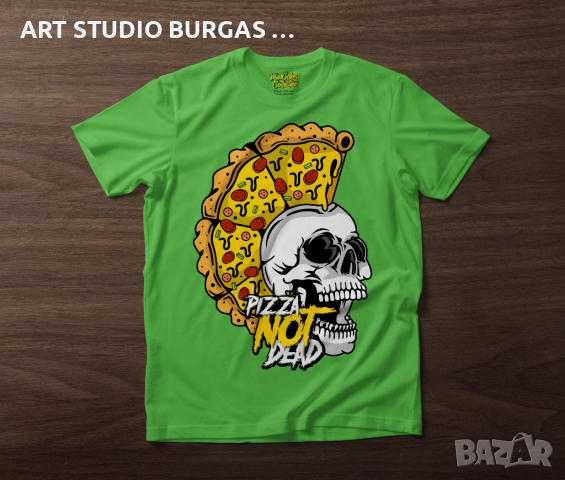 Тениска унисекс Pizza Not Dead "MADCOLORS COLLECTION", снимка 3 - Тениски - 36389353