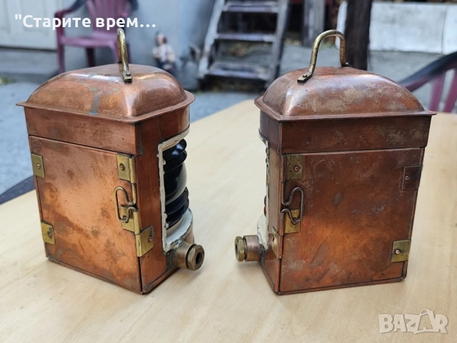 ⚓Чифт Месингови Навигационни Фенери , снимка 8 - Други ценни предмети - 52252474