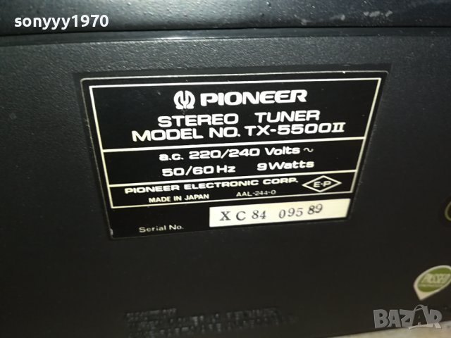 PIONEER TUNER-MADE IN JAPAN-ВНОС SWISS 3101241155, снимка 16 - Ресийвъри, усилватели, смесителни пултове - 44061485