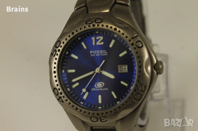 FOSSIL Blue Titanium Мъжки Ръчен Часовник, снимка 3 - Мъжки - 52390828