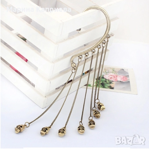 Обеци "Череп" /С-45/ В наличност два цвята, снимка 5 - Обеци - 51539447