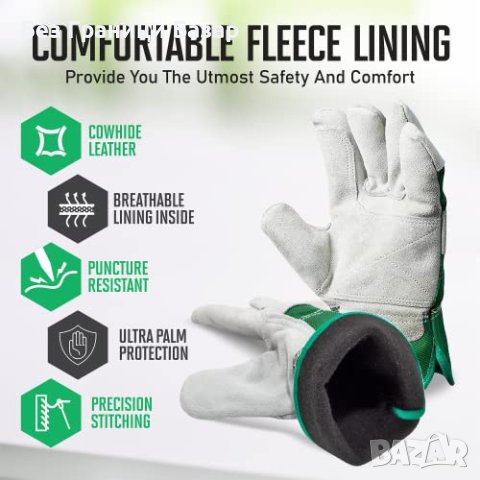 Нови Защитни Градински Ръкавици Кожени, Универсални, снимка 5 - Други стоки за дома - 43503201