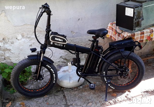 Сгъваем електрически велосипед с дебели гуми, снимка 2 - Велосипеди - 38431985