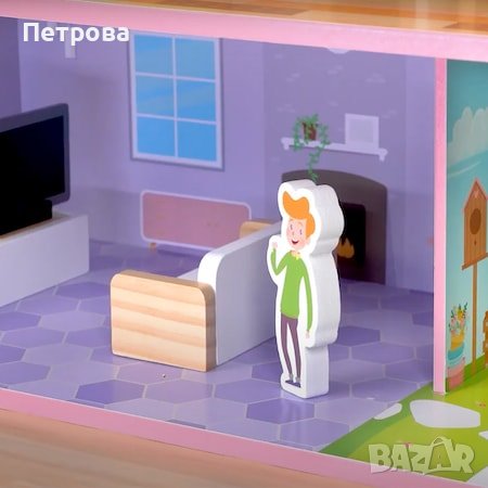Къща за кукли/дървена къща за кукли , снимка 4 - Кукли - 43545682