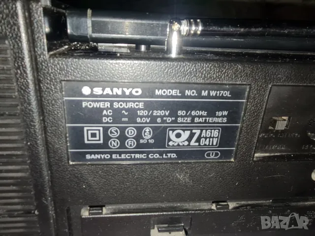 Радиокасетофон Sanyo M-W170K, снимка 7 - Радиокасетофони, транзистори - 50232027