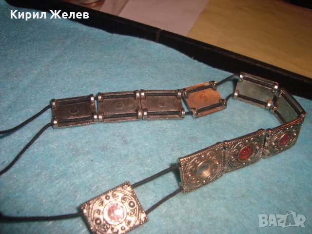 СРЕБРИСТО КОЛИЕ КРАСИВО ОРНАМЕНТИРАНО с ВГРАДЕН ЩАТАЛИН ЕТНОГРАФСКИ РЕТРО СТИЛ 26831, снимка 5 - Колиета, медальони, синджири - 34839943