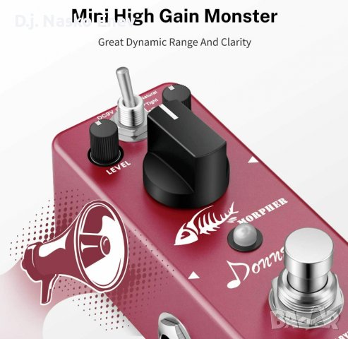 Donner Morpher Distortion Mini-Pedal - дист педал за ел китара - ЧИСТО НОВ, снимка 5 - Китари - 37502215