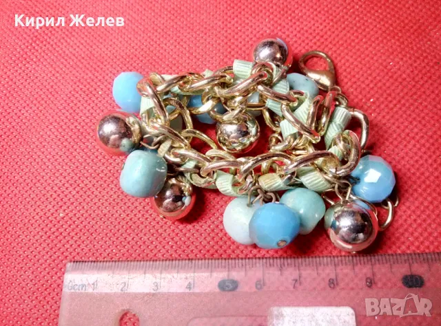 ЗЛАТИСТА ФЕШЪН АРТ ГРИВНА с КРАСИВИ ФАСЕТИРАНИ ПОЛУСКЪПОЦЕННИ КАМЪНИ 47406, снимка 6 - Гривни - 47285516