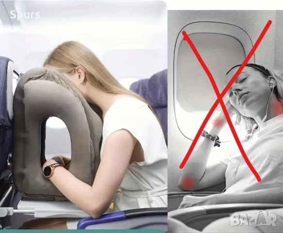 Надуваема възглавница за пътуване, снимка 5 - Възглавници - 52133171