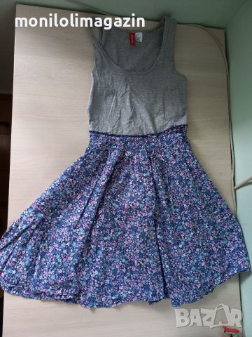 Рокля от естествена материя, гръдна обиколка от 34 до 36см.дължина - 78см.