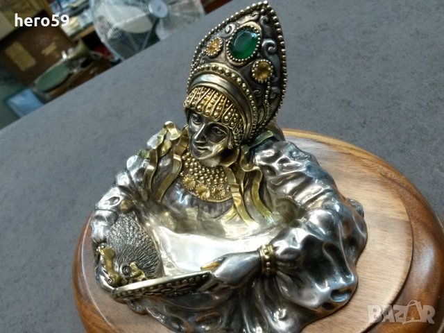 Уникална много рядка сребърна фигура Царска Русия 1888г./серебро 84 Овчинников, снимка 6 - Антикварни и старинни предмети - 27592827