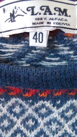 Дамски пуловер-100% алпака, снимка 2 - Блузи с дълъг ръкав и пуловери - 44105180