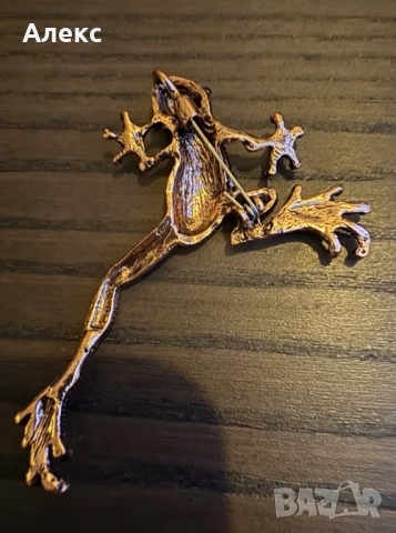 Разкошна брошка с камъни–жабка, снимка 2 - Други - 52886136