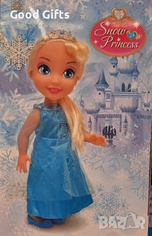 Голяма кукла Снежната принцеса с аксесоари , 39см 