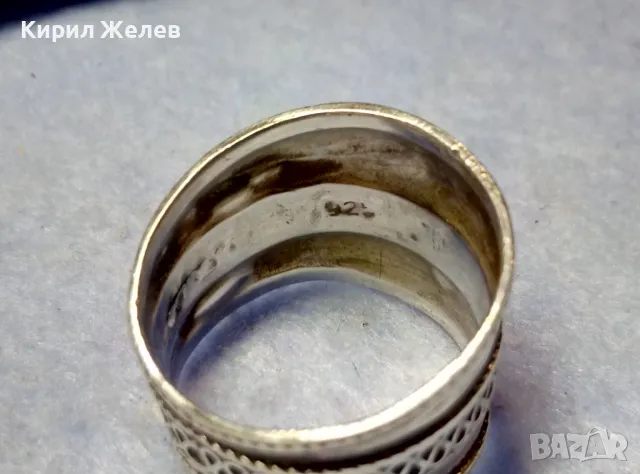 ПРЕКРАСЕН РЕТРО АЛТ СТИЛ СРЕБЪРЕН ПРЪСТЕН СРЕБРО 925 ВЕЛИКОЛЕПНА РЪЧНА ИЗРАБОТКА 50202, снимка 10 - Пръстени - 50354742