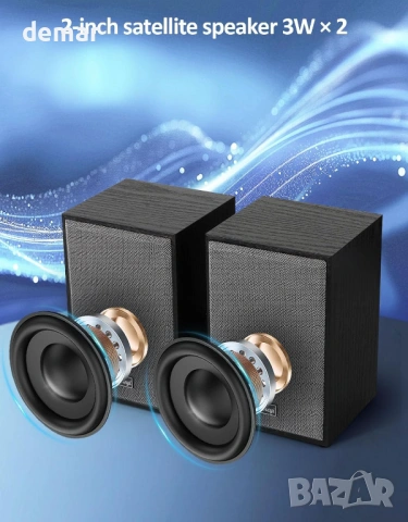 USB 2.1 компютърни високоговорители със субуфер, C5213, 10W + 3W×2, захранване от USB, снимка 2 - Други - 53604552