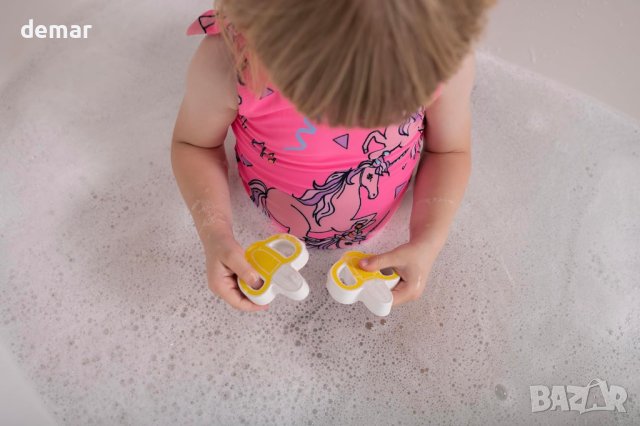 Splish Splash Комплект играчки за баня за малки деца - плаващи банани и бананови листа, снимка 7 - Образователни игри - 43941645