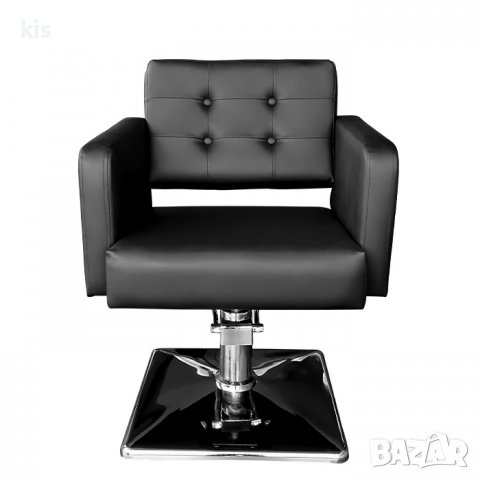 Елегантен фризьорски стол с копчета NRP620 - черен, снимка 2 - Фризьорски столове - 37258954