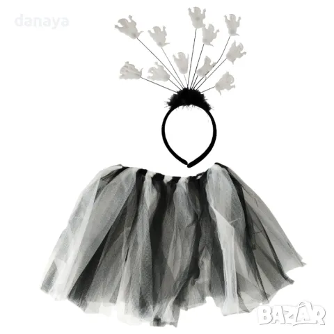 5222 Хелоуин комплект пола от ресни с диадема духчета