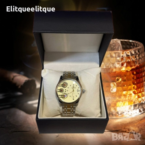 Елегантен мъжки часовник с модерен дизайн, снимка 5 - Мъжки - 52276912
